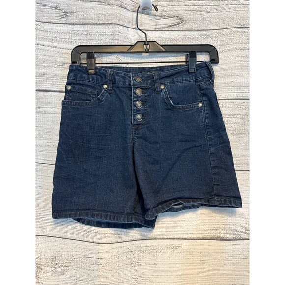 Jessica Simpson Vintage Highwaisted Denim Shorts With Button Fly Size 27 - Picture 1 of 4